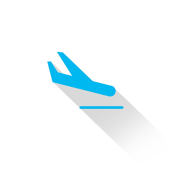 icon arrivals light blue