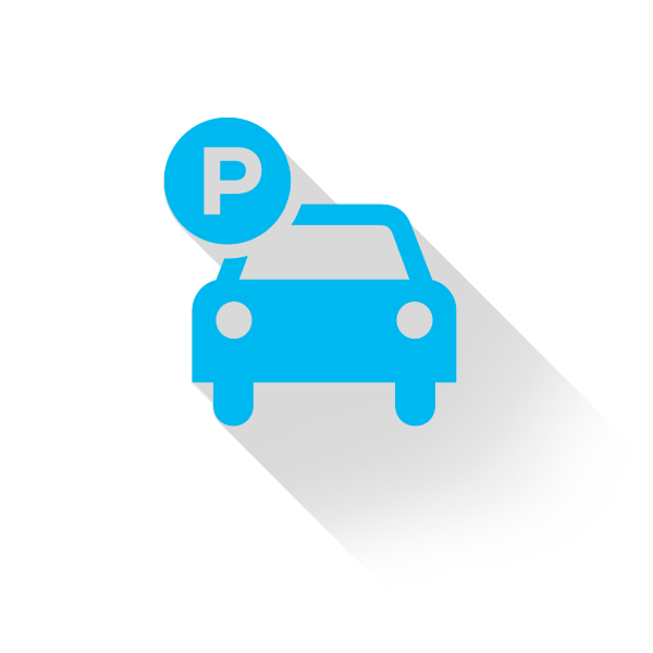 icon parking light blue
